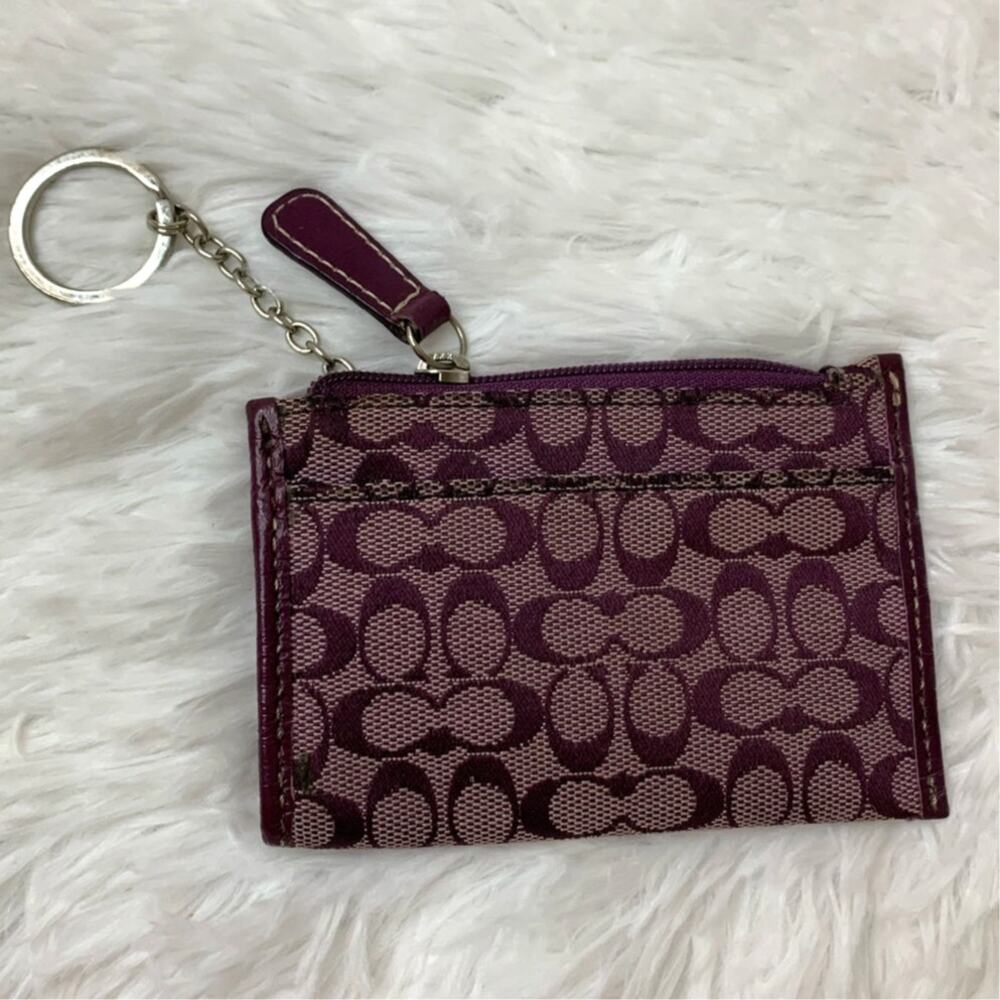 y2k Coach Purple Card Holder Coin Purse Wallet